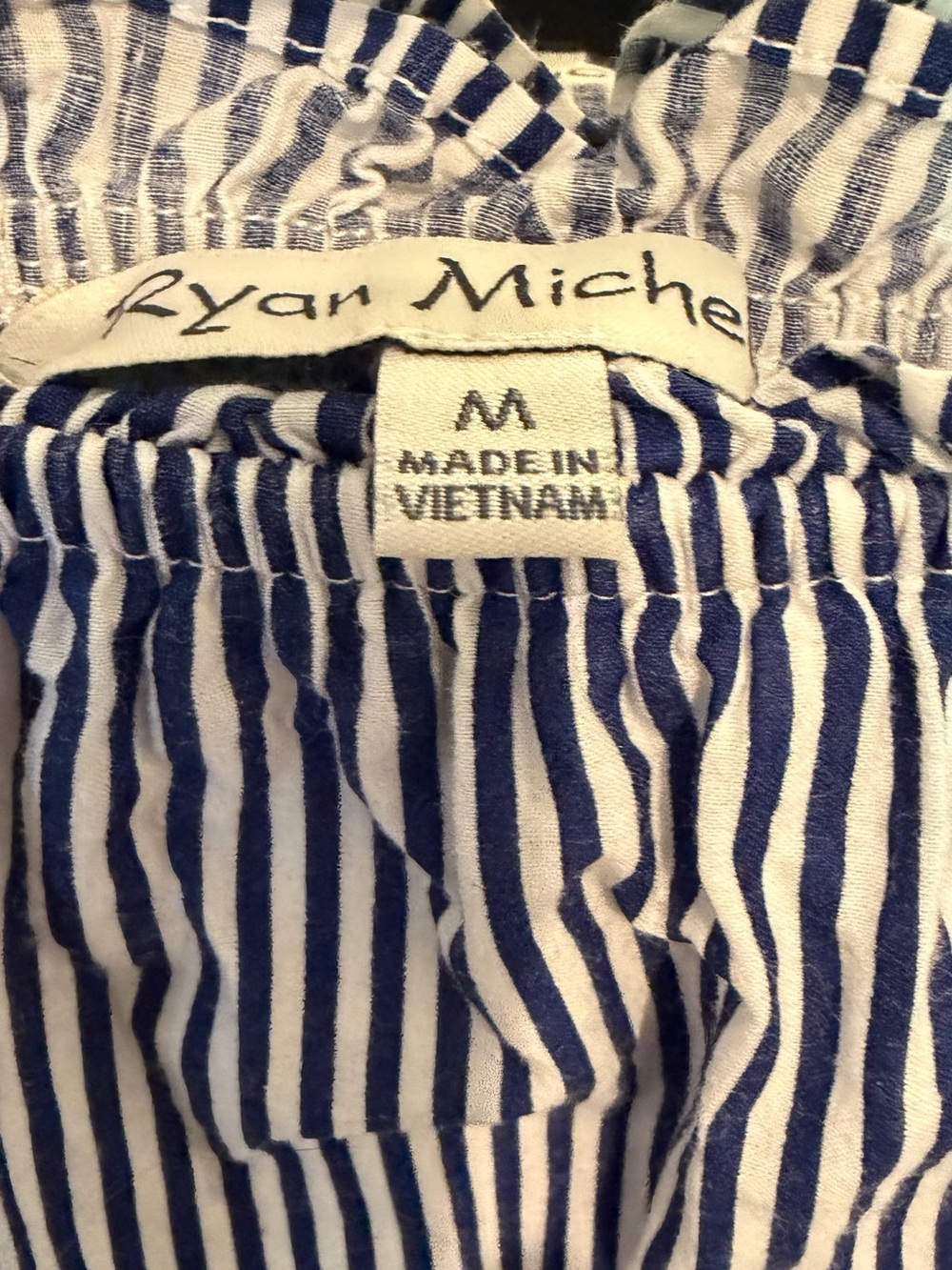 Ryan Michael Embroidered Striped Boho Dress M - Picture 4 of 4